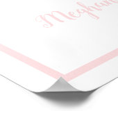 Light Pink Classic Laurel Wappen Begrüßungszeichen Poster (Ecke)