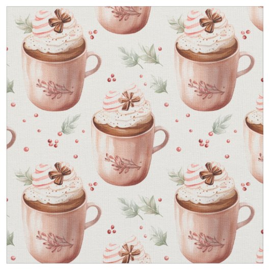 Light Pink Coffee Cups Stoff (Nahaufnahme)