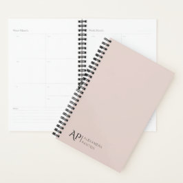 Light Pink Custom Monogram 2025 Planer