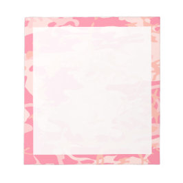 Light Pink Dark Pink and Peach Camouflage Camoufla Notizblock