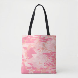 Light Pink Dark Pink and Peach Camouflage Camoufla Tasche