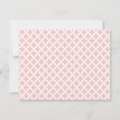 Light Pink Diamonds Wedding Monogram Stationery Mitteilungskarte (Rückseite)