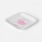 Light Pink Disco Boogie Brautparty Pappteller (Gewinkelt)