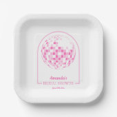 Light Pink Disco Boogie Brautparty Pappteller (Vorderseite)