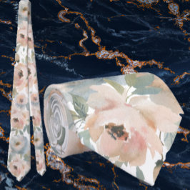 Light Pink Dusty Blue Rose Floral Neck Tys Krawatte