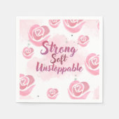 Light Pink Feminine Napkin Serviette (Vorderseite)