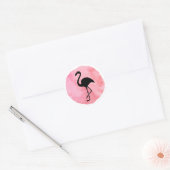 Light Pink Flamingo Runder Aufkleber (Umschlag)