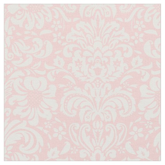 Light Pink Floral Damask Stoff (Nahaufnahme)