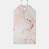 Light Pink Floral Grußkarte Geschenkanhänger (Rückseite)