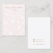 Light Pink Floral Necklle Display Business Card Visitenkarte (Vorne/Hinten)