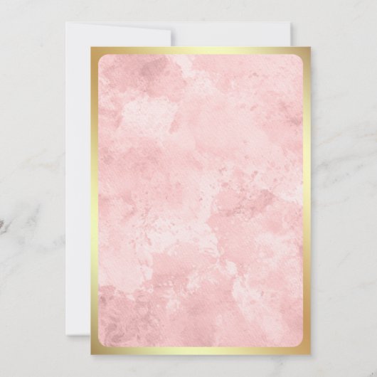 Light Pink Floral QR Code Anand Karaj Sikh Wedding Einladung (Rückseite)