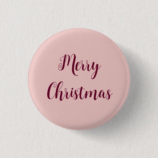Light Pink Frohe Weihnachtsschaltfläche Button (Vorderseite)