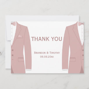 Light Pink Gay Wedding Danke Cards