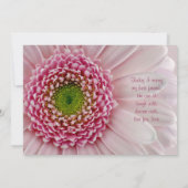 Light Pink Gerbera Wedding Einladung (Rückseite)