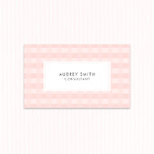 Light Pink Gingham Pattern Beruflich Visitenkarte