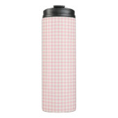 Light Pink Gingham Pattern Thermal Tumbler Thermosbecher (Vorderseite)