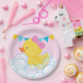Light Pink Girl Watercolor Gummi Duck Party Pappteller (Party)