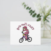Light Pink Girls BMX Postkarte (Stehend Vorderseite)