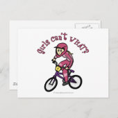 Light Pink Girls BMX Postkarte (Vorne/Hinten)