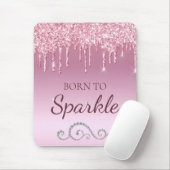 Light Pink Glam Drilling Glitzer Geboren zu Sparkl Mousepad (Mit Mouse)