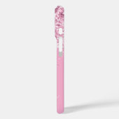 Light Pink Glitzer Tropfen Glam Signatur Case-Mate iPhone Hülle (Rückseite / Links)