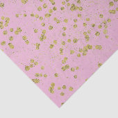 Light Pink Glitzy Gold Sparkle Confetti Dots Seidenpapier (Ausschnitt)