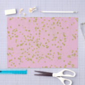 Light Pink Glitzy Gold Sparkle Confetti Dots Seidenpapier (Handwerk)