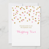 Light Pink Gold Confetti Vow Renewal Einladung (Vorderseite)