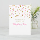 Light Pink Gold Confetti Vow Renewal Einladung (Stehend Vorderseite)