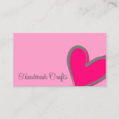 Light Pink Gorge Heart Modern mit Foto Niedlich Visitenkarte (Vorderseite)