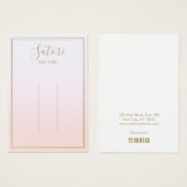 Light Pink Gradient Ombre Script Hair Clip Display (Vorne & Hinten)