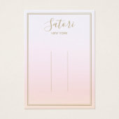 Light Pink Gradient Ombre Script Hair Clip Display (Vorderseite)