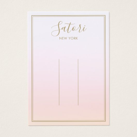 Light Pink Gradient Ombre Script Hair Clip Display (Vorderseite)