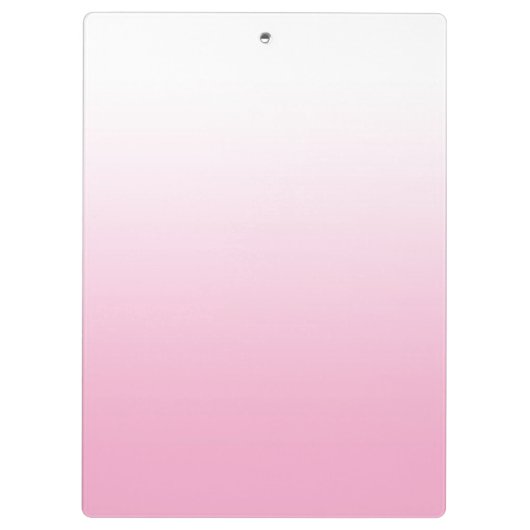 Light Pink Gradient Personalisiert Teacher Klemmbrett (Rückseite)
