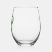 Light Pink + Green Bridesmaid Weinglas Ohne Stiel (Links)