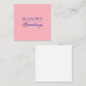 Light Pink Happy New Year Merry Christmas Holiday Mitteilungskarte (Vorne/Hinten)