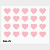 Light Pink Herz-Aufkleber (Blatt)