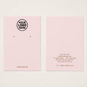 Light Pink Hinzufügen Ihrer Logo-Ohrensichtkarte (Vorne & Hinten)