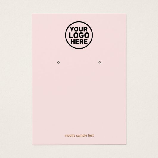 Light Pink Hinzufügen Ihrer Logo-Ohrensichtkarte (Vorderseite)