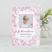 Light Pink Hydrangea Blume Beerdigung Service Programm (Stehend Vorderseite)