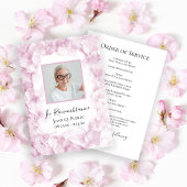 Light Pink Hydrangea Blume Beerdigung Service Programm