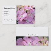 Light Pink Hydrangeas Visitenkarte (Vorne/Hinten)
