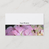 Light Pink Hydrangeas Visitenkarte (Rückseite)