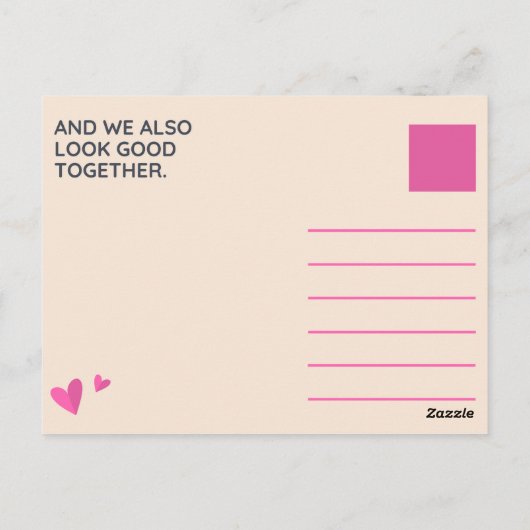 Light Pink Illustriert Doughnut Postkarte (Rückseite)