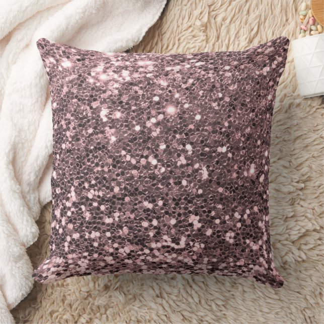 Light Pink Imitats Sequin Glitzer Throw Kissen (Decke)