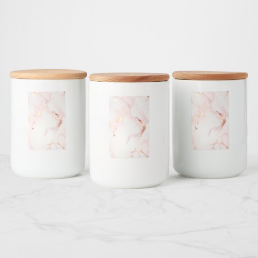 Light Pink Jar mit Lid Lebensmitteletikett (Flaschen)