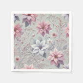Light Pink & Lila Poinsettia Découpage Napkins Serviette (Vorderseite)