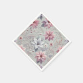Light Pink & Lila Poinsettia Découpage Napkins Serviette (Ecke)