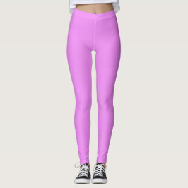 Light Pink Lila Solid Color Leggings
