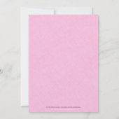 Light Pink Line Einfache schwarze Schrift Save the Einladung (Rückseite)